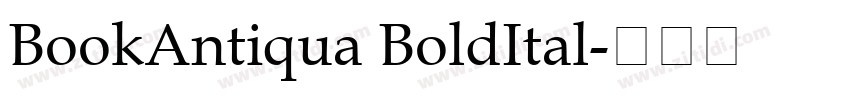 BookAntiqua BoldItal字体转换